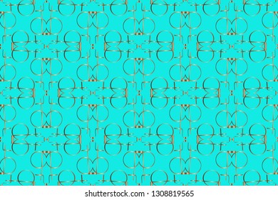 Modern geometric ornament. . Decorative texture. The background mosaic.  Stylish and golden  texture. Luxury  vector pattern. Vector illustration