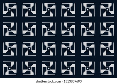 Modern geometric ornament. . Decorative texture. The background mosaic.  Stylish white lines  texture. Luxury  vector pattern. Vector illustration  