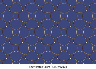 Modern geometric ornament. . Decorative texture. The background mosaic.  Stylish and golden  texture. Luxury  vector pattern. Vector illustration