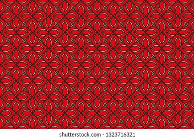  Modern geometric ornament. . Decorative texture. The background mosaic.  Stylish and golden  texture. Luxury  vector pattern. Vector illustration