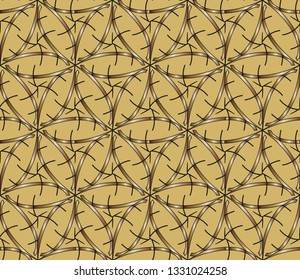 Modern geometric ornament. . Decorative texture. The background mosaic.  Stylish and golden  texture. Luxury  vector pattern. Vector illustration