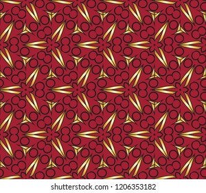 Modern geometric ornament. Seamless illustration for design. Decorative texture. The background mosaic.