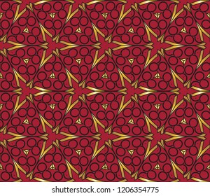 Modern geometric ornament. Seamless illustration for design. Vector illustration