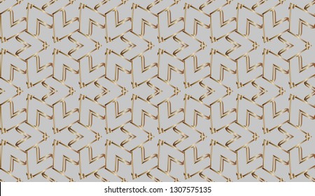 Modern geometric ornament. Seamless  illustration for design. Decorative texture. seamless pattern with golden, silver elements . design solution for interior decoration, floor steps, walls     
