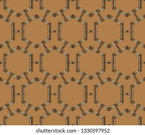 Modern geometric ornament. Seamless  illustration for design. Decorative texture. seamless pattern with golden elements     