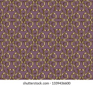 Modern geometric ornament. Seamless illustration for design. Decorative texture. Seamless pattern golden with elements . Design solution for interior decoration, floor steps, walls     