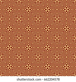 modern geometric ornament. seamless vector pattern. gold on red. for decoration, wallpaper, presentation, fashion design.