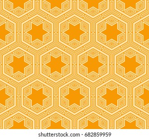 modern geometric ornament. seamless vector illustration. orange color