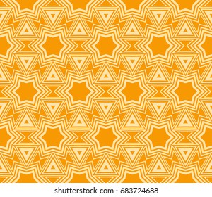 modern geometric ornament. seamless vector illustration. orange color