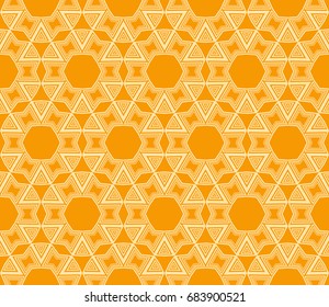 modern geometric ornament. seamless vector illustration. orange color