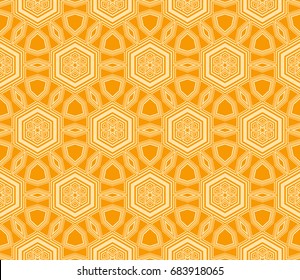 modern geometric ornament. seamless vector illustration. orange color