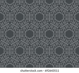 Modern geometric ornament. Seamless vector illustration for design.