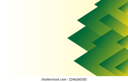 Modern geometric overlap triangle green yellow gradation background for business presentation
