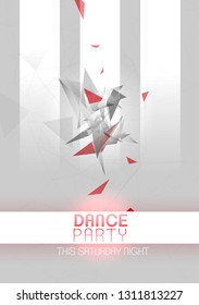 Modern Geometric Party Poster Background - Vector Illustration