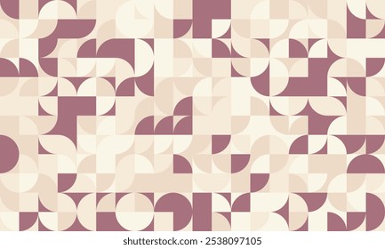 Modern geometric pattern with artistic shapes and seamless repetition. Ideal for textile prints, abstract backgrounds, and trendy poster designs.