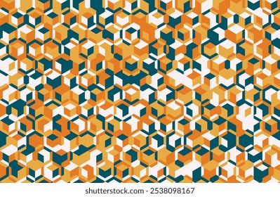 Modern geometric pattern with artistic shapes and seamless repetition. Ideal for textile prints, abstract backgrounds, and trendy poster designs.