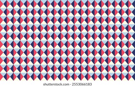 Modernes geometrisches Muster mit künstlerischen Formen und nahtloser Wiederholung. Ideal für Stoffdrucke, abstrakte Hintergründe und trendige Plakatdesigns.
