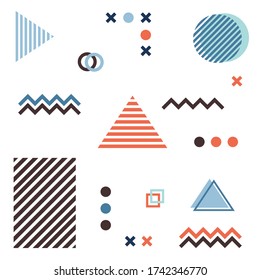 Modern geometric pattern with beautiful triangle shape and modern shapes arround.
