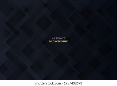 Modern geometric pattern black and grey luxury background. vector illustration abstract composed of square for cover brochure template, poster, banner