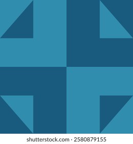 Modern Geometric Pattern in Blue Tones - Abstract Design