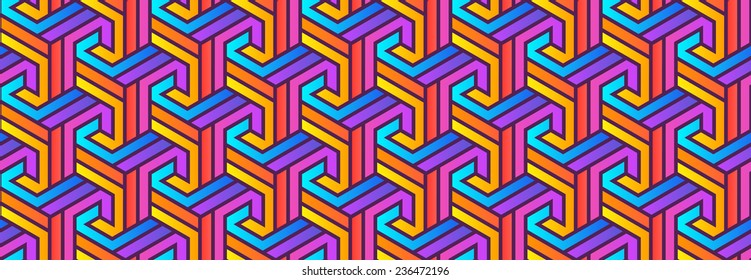 Modern Geometric Pattern with Bright Gradients Colors Abstract Background