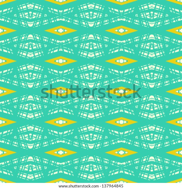 Modern Geometric Pattern Bright Tropical Colors Stock Vector