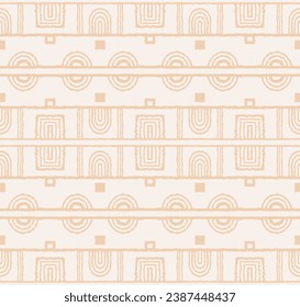 Modernes geometrisches Muster. Kreise und Streifen, quadratische Linien Kunst. Retro futuristische Hintergrund. Minimalistische Zahlen. Abstrakte Op-Art-Illustration. Bauhaus-Muster. skandinavischer, afrikanischer Teppich.