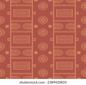 Patrón geométrico moderno. Círculos y rayas, líneas cuadradas de arte. Fondo retro futurista. Cifras minimalistas. Ilustración abstracta de op-art. Patrón de Bauhaus. Escandinavia, alfombra africana.