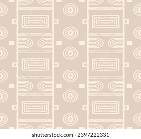 Modern geometric pattern. Circles and stripes, square lines art. Retro futuristic background. Minimalistic figures. Abstract op-art illustration. Bauhaus pattern. Scandinavian, African rug.