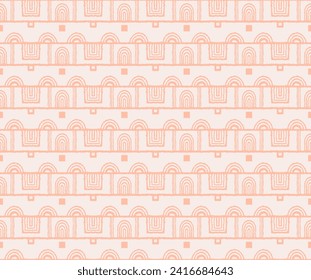 Modernes geometrisches Muster. Kreise und Streifen, quadratische Linien Kunst. Retro futuristische Hintergrund. Minimalistische Zahlen. Abstrakte Op-Art-Illustration. Bauhaus-Muster. skandinavischer, afrikanischer Teppich.