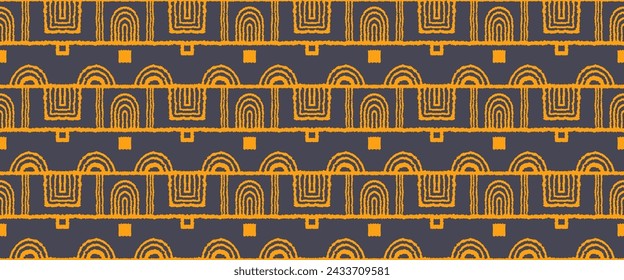 Patrón geométrico moderno. Círculos y rayas, líneas cuadradas de arte. Fondo futurista retro. Cifras minimalistas. Ilustración abstracta op-art. Patrón Bauhaus. Alfombra escandinava africana.