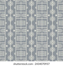 Modern geometric pattern. Circles and stripes, square lines art. Retro futuristic background. Minimalistic figures. Abstract op-art illustration. Bauhaus pattern. Scandinavian, African rug.