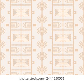 Patrón geométrico moderno. Círculos y rayas, líneas cuadradas de arte. Fondo futurista retro. Cifras minimalistas. Abstractas ilustración de arte. Patrón Bauhaus. Alfombra escandinava africana.