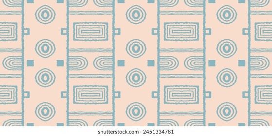 Modernes geometrisches Muster. Kreise und Streifen, quadratische Linien Kunst. Retro futuristischer Hintergrund. Minimalistische Zahlen. Abstrakte Illustration. Bauhaus-Muster. Skandinavischer, afrikanischer Teppich.