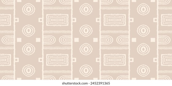 Modern geometric pattern. Circles and stripes, square lines art. Retro futuristic background. Minimalistic figures. Abstract op-art illustration. Bauhaus pattern. Scandinavian, African rug.