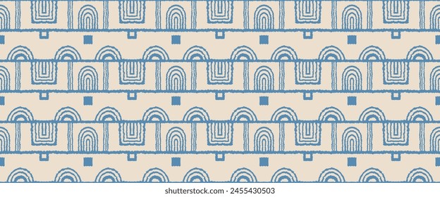 Patrón geométrico moderno. Círculos y rayas, líneas cuadradas de arte. Fondo futurista retro. Cifras minimalistas. Abstractas ilustración de arte. Patrón Bauhaus. Alfombra escandinava africana.