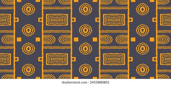 Modern geometric pattern. Circles and stripes, square lines art. Retro futuristic background. Minimalistic figures. Abstract op-art illustration. Bauhaus pattern. Scandinavian, African rug.