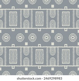 Modern geometric pattern. Circles and stripes, square lines art. Retro futuristic background. Minimalistic figures. Abstract op-art illustration. Bauhaus pattern. Scandinavian, African rug.