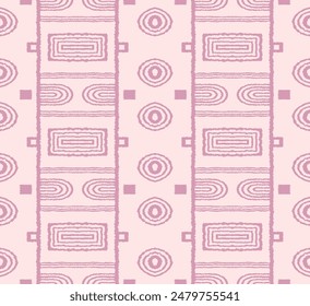 Patrón geométrico moderno. Círculos y rayas, líneas cuadradas de arte. Fondo futurista retro. Cifras minimalistas. Abstractas ilustración de arte. Patrón Bauhaus. Alfombra escandinava africana.
