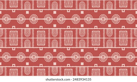 Patrón geométrico moderno. Círculos y rayas, líneas cuadradas de arte. Fondo futurista retro. Cifras minimalistas. Abstractas ilustración de arte. Patrón Bauhaus. Alfombra escandinava africana.