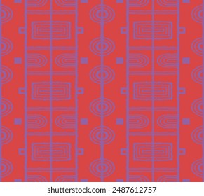 Patrón geométrico moderno. Círculos y rayas, líneas cuadradas de arte. Fondo futurista retro. Cifras minimalistas. Abstractas ilustración de arte. Patrón Bauhaus. Alfombra escandinava africana.