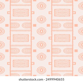 Modern geometric pattern. Circles and stripes, square lines art. Retro futuristic background. Minimalistic figures. Abstract op-art illustration. Bauhaus pattern. Scandinavian, African rug.