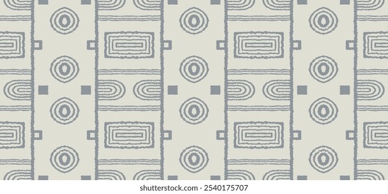 Patrón geométrico moderno. Círculos y rayas, líneas cuadradas de arte. Fondo futurista retro. Figuras minimalistas. Ilustración Abstractas de op-art. Patrón Bauhaus. Alfombra escandinava y africana.