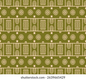 Modern geometric pattern. Circles and stripes, square lines art. Retro futuristic background. Minimalistic figures. Abstract op-art illustration. Bauhaus pattern. Scandinavian, African rug.