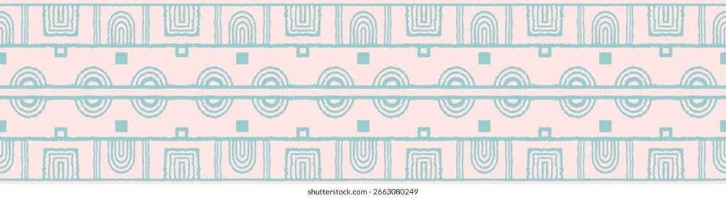 Modernes geometrisches Muster. Kreise und Streifen, quadratische Linien Kunst. Retro futuristischen Hintergrund. Minimalistische Zahlen. Abstrakte Op-Art-Darstellung. Bauhaus-Muster. Skandinavischer, afrikanischer Teppich.
