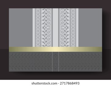 Modern Geometric Pattern Cover Template Design for Brochure or Book