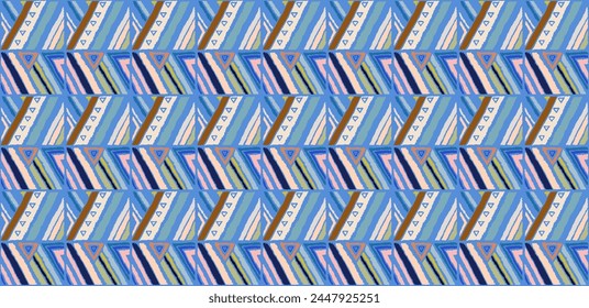 Modern geometric pattern with diamonds, stripes, diagonal lines. Ikat print. Zigzag chevron abstract illustration. Tribal ethnic vector texture. Aztec style. Folk embroidery. Scandinavian, African rug