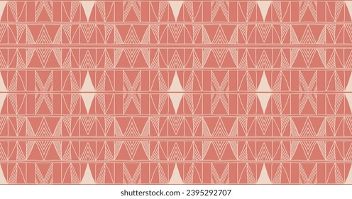Modern geometric pattern. Diamonds, triangle, stripes, diagonal lines art. Retro futuristic background. Minimalistic figures. Ikat zigzag chevron op-art, bauhaus print. Scandinavian, African rug