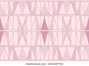 Modern geometric pattern. Diamonds, triangle, stripes, diagonal lines art. Retro futuristic background. Minimalistic figures. Ikat zigzag chevron op-art, bauhaus print. Scandinavian, African rug