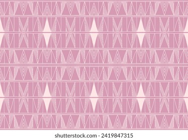 Modern geometric pattern. Diamonds, triangle, stripes, diagonal lines art. Retro futuristic background. Minimalistic figures. Ikat zigzag chevron op-art, bauhaus print. Scandinavian, African rug